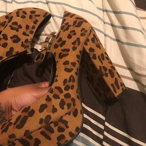 Leopard print high heels